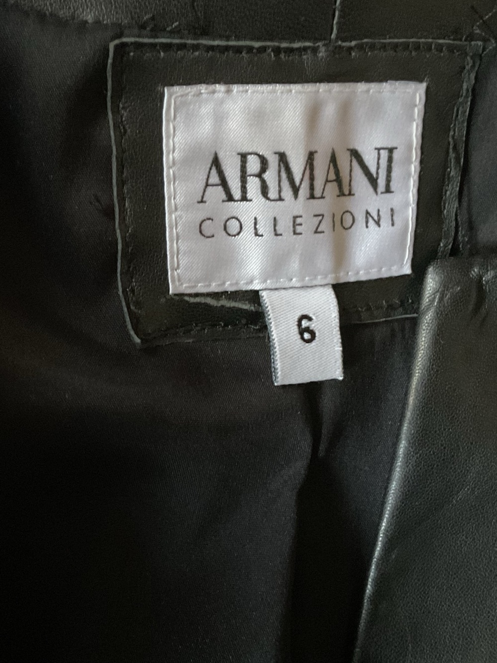 Vintage Black Leather Women's Jacket - Round Neck, Three-Button Front, 6 - Picture 5 of 7